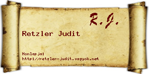 Retzler Judit névjegykártya